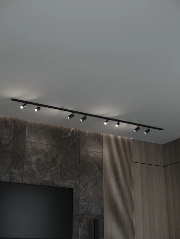 Трековая система в сборе накладная однофазная 220V Hesby Lighting Skylite №3 HSBL_kompl_S003_NI3B3K