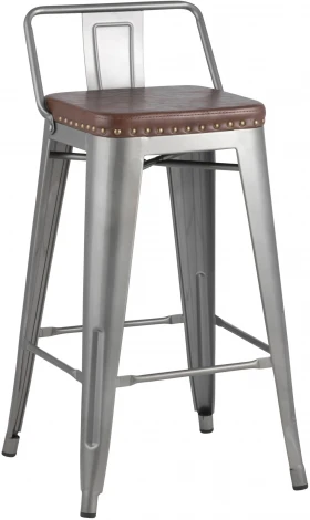 Стул полубарный Stool Group TOLIX SOFT серебристый УТ000001291
