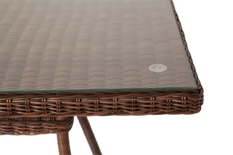 Плетеный стол из искусственного ротанга 160х90см, цвет коричневый 4SIS Латте YH-T4766G-1 brown