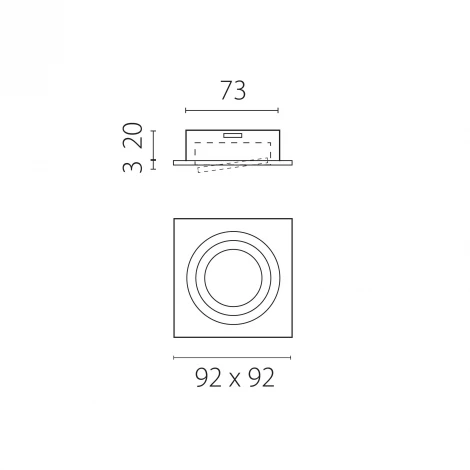 Светильник встраиваемый MR16/GU10 max 1x12Вт Lightstar Singo Base 011625