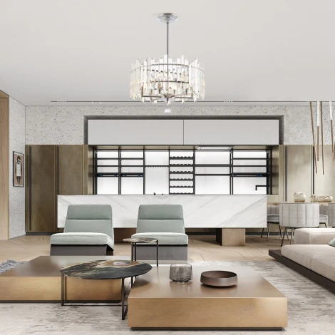 Подвесная люстра хрустальная на штанге Arte Milano Sorrento-2409 372409/6/350/470 CR (220V)