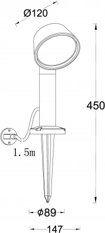 Грунтовый светильник Oasis Light TUBE LED W2886-SP