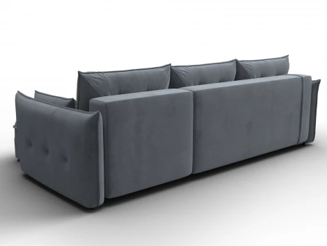 Диван угловой Лига-100 НПБ угол универсальный (ДСП,Фанера/Пластик/Велюр/Серый) Лига Диванов 133666