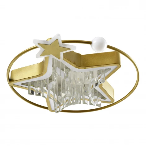 Потолочный светильник светодиодный хрустальный с пультом с регулировкой цветовой температуры LED4U LED4U L8025-450 GD