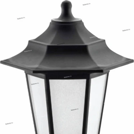 Столб уличный Horoz Бегония, 1 плафон, черный с белым