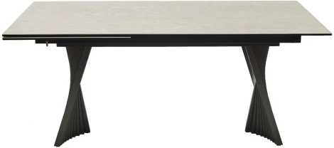 Стол M-City YOAKIM 180 TL-102 Бежевый мрамор, испанская керамика / Темно-серый каркас