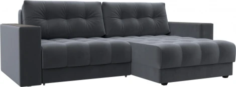 Диван угловой с декором Лига-049 НПБ Лига Диванов (Велюр) арт.128458