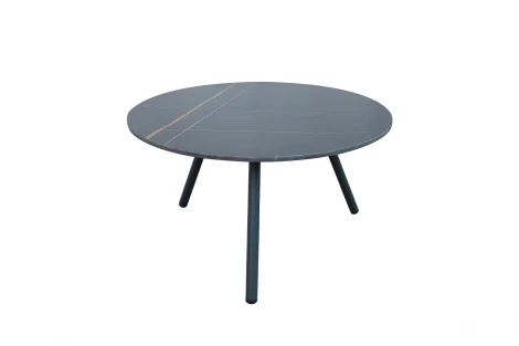129KN-01440 Стол кофейный "EMBRACE" уличный черный d68*48см Garda Decor