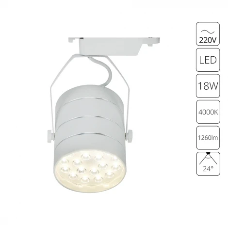 Трековый светильник Arte Lamp Cinto A2718PL-1WH