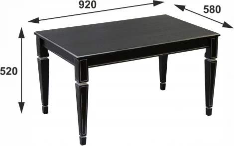 Стол журнальный Васко В 81 венге/серебро Mebelik арт.008216