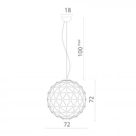 Подвесная люстра Divinare Cristallino 1610/02 SP-96