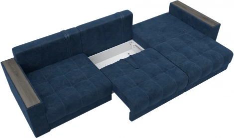 Диван прямой с декором Лига-049 НПБ Лонг Лига Диванов (Велюр) арт.128430