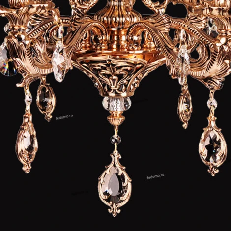 Подвесная люстра Omnilux Senis OML-74703-06 (220V, подвески, на цепи, подсвечник, свеча)