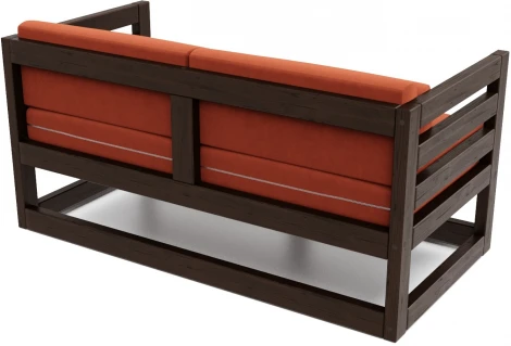 Диван Arsko Магнус М венге велюр терракотовый