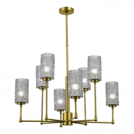 Потолочная люстра на штанге ST Luce Gacciolo SL1240.303.08 Латунь/Дымчатый E27 8*60W (220V)