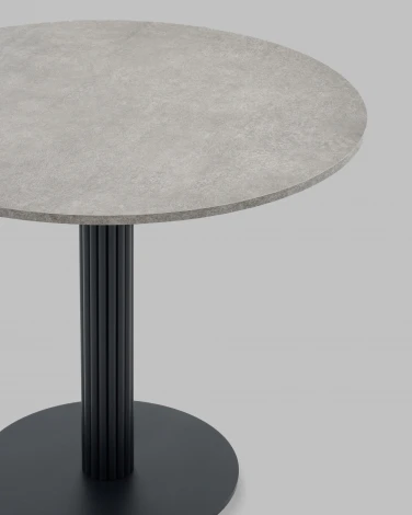 Стол Stool Group круглый Фризбин D90, Стол Stool Groupешница МДФ сегни темный, основание металл черный УТ000041629