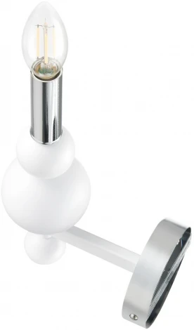 Бра Lumion Nana 8260/1W белый/хром, E14 1*40W 220V (свеча)