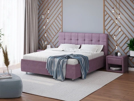 PROxSON Кровать Nety без основания (Ткань: Велюр Лофти Слива) 180x190