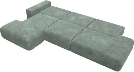 Диван угловой Лига-036 НПБ Модерн Лонг левый угол Лига Диванов (Велюр) арт.127746L