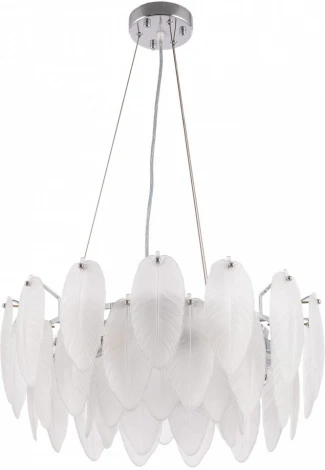 Подвесная люстра Arte Milano AM-4653 4653.D550.H240.E14.6 Ni (220V, на тросе, перо)