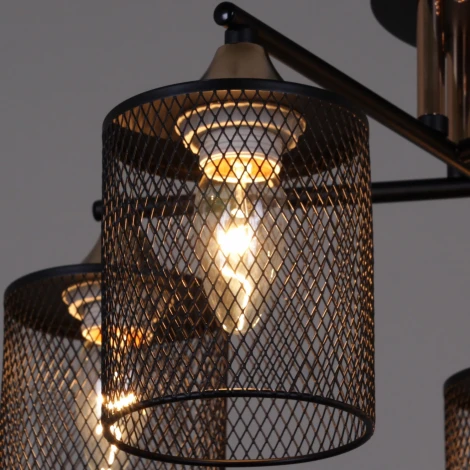 Потолочная люстра на штанге Reluce 91360-0.3-05 BK+FG