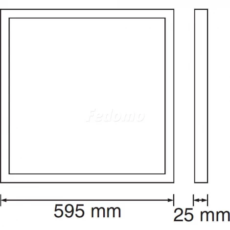 Панель светодиодная Horoz Turkuaz, белый, IP20, 40W, 2700lm, 6400K