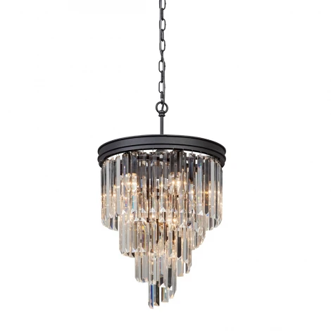 Подвесная люстра Vitaluce V5291-1/6+3+1 (220V, хрусталь, на цепи, круглые)