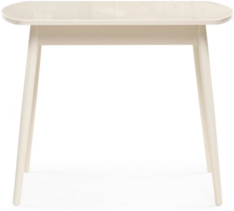 Стеклянный стол Woodville Калверт кремовый 551084