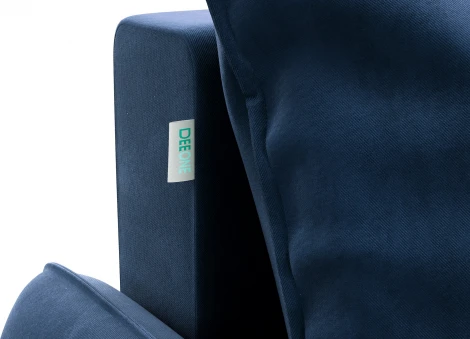 ПОРТЛЕНД Диван угловой с банкеткой синий D1 furniture арт.AAA41671005