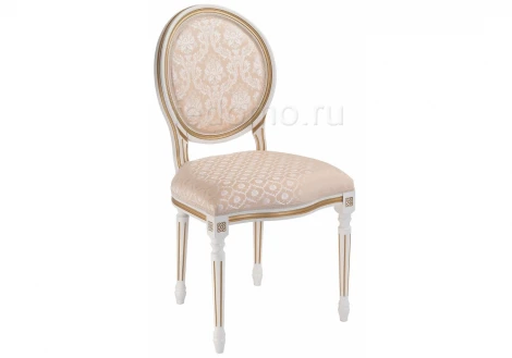 Стул Woodville Данте молочный с золотой патиной 406092