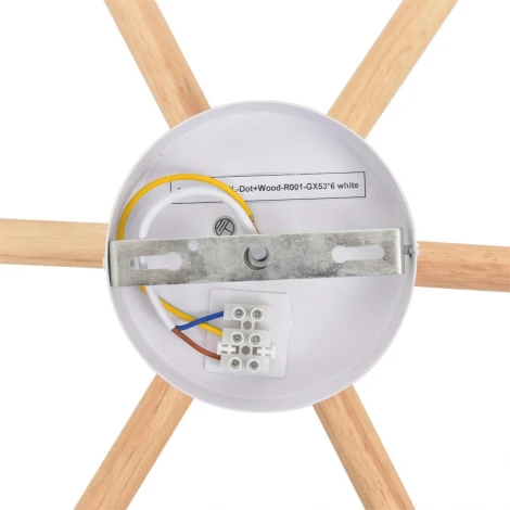 Потолочная люстра на штанге Lumion Vudi 8306/6C белый, дерево/металл GX53 LED 6*7W 220V
