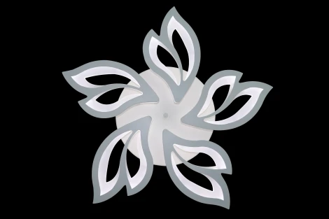 Потолочная люстра Natali Kovaltseva HIGH-TECH LED LAMPS 82006 (регулировка яркости, 220V, пульт управления, умный дом - LampSmart, цветы)