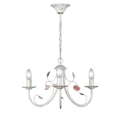 Люстра подвесная Day&Night, 3 лампы, белый с золотом, зеленым и розовым