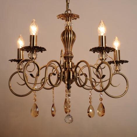 Подвесная люстра Abrasax Daniela SY40078/5 (220V, на цепи, свеча)