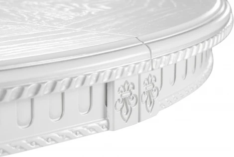 Стол деревянный Woodville Нозеан круглый белый / серебро арт.615230