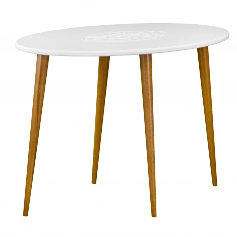 Стол журнальный Мерсенна белый/бук Mebelik 008063