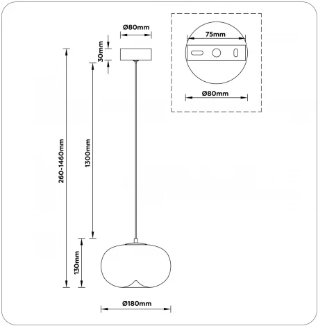 Подвесной светодиодный светильник Ambrella High Light LH11082 (220V, на проводе, круглые)