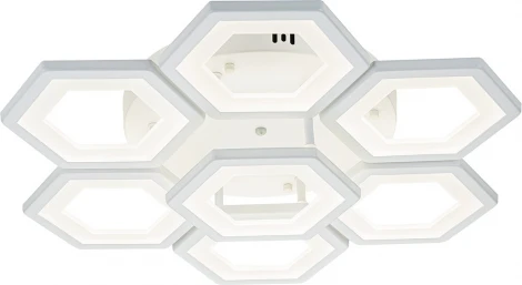 Потолочная люстра Escada Hexagon 10204/7 LED*130W White (ночной режим, 220V, пульт управления)