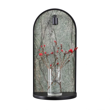 Настенный светильник светодиодный с полкой Odeon Light Giardino 7176/3WL темно-зеленый/черный/мрамор/металл IP20 LED 3W 250Лм 3000K 220V