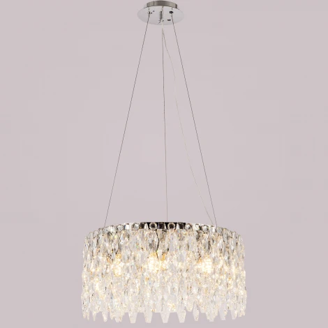 Подвесная люстра хрустальная ILLUMICO IL5051-500PZF-25 CH ELITE