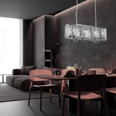 Подвесная люстра Lumien Hall Lariana LH3038/8PR-NK-CL