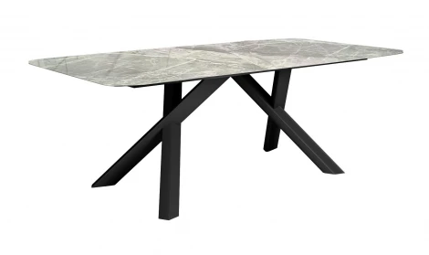 Стол DikLine KS220 керамика серый мрамор С20 глянец /опоры черные