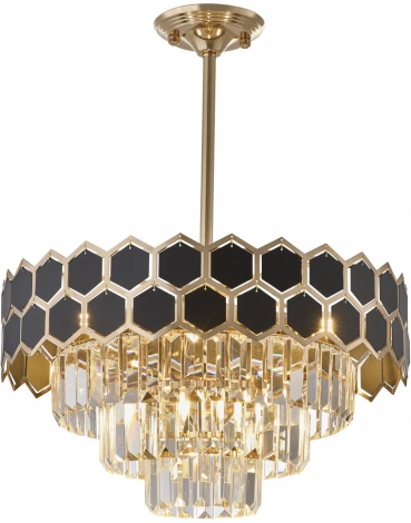 Подвесная люстра хрустальная на штанге Arte Milano Sorrento-5009 375009/4+2/300/480 GD (220V)