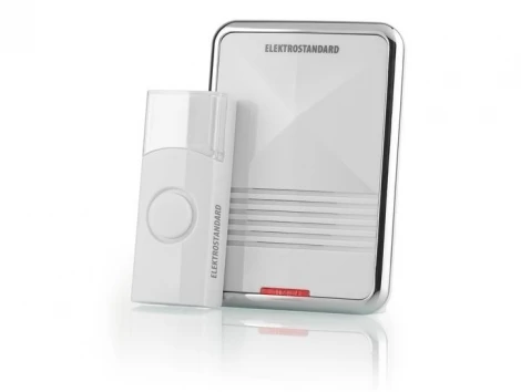 Звонок дверной беспроводной Elektrostandard, белый с хромом, 36 мелодий, IP44, 433MHz