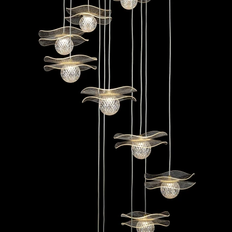 Подвесная каскадная люстра светодиодная Citilux Signature CL247057 (шарики)