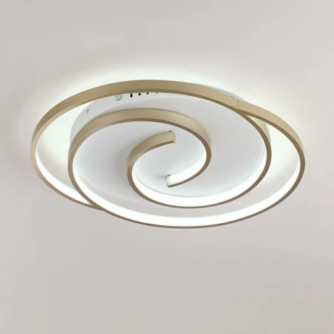 Потолочная большая люстра Lumion Twist 8020/75CL шампань/белый металл/акрил LED 75W 220V 3000-6000K