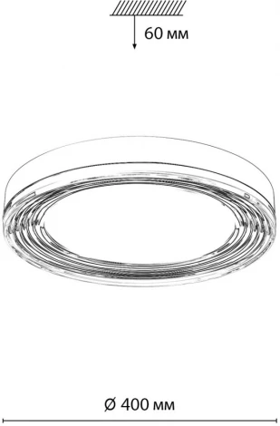 Светильник настенно-потолочный Sonex металл/акрил/серебро/прозрачный Sonex Mitra 7728/76L LED 76Вт INFINITA (220V, круглые)