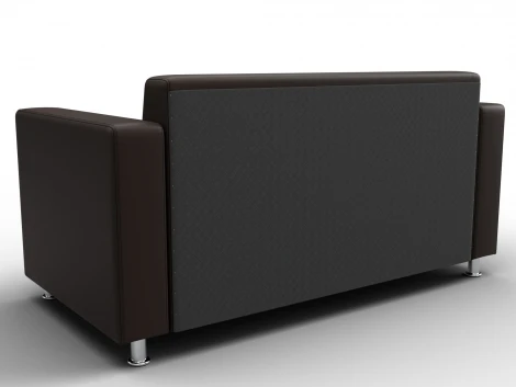 Диван прямой Лига-093 ВН (ДСП,Брус,Фанера,Экокожа/Коричневый) Лига Диванов 134960