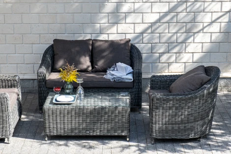 Кресло из искусственного ротанга, цвет графит 4SIS Кон Панна YH-C1808W graphite