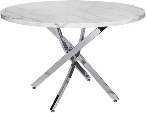 Кухонный стол Garda Decor 30F-STOL/OB-9571 (Хром/Белый)